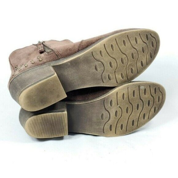 White Mountain Ankle Boots Women's Sz 7.5 Brown Suede Leather Uppers - Picture 7 of 7